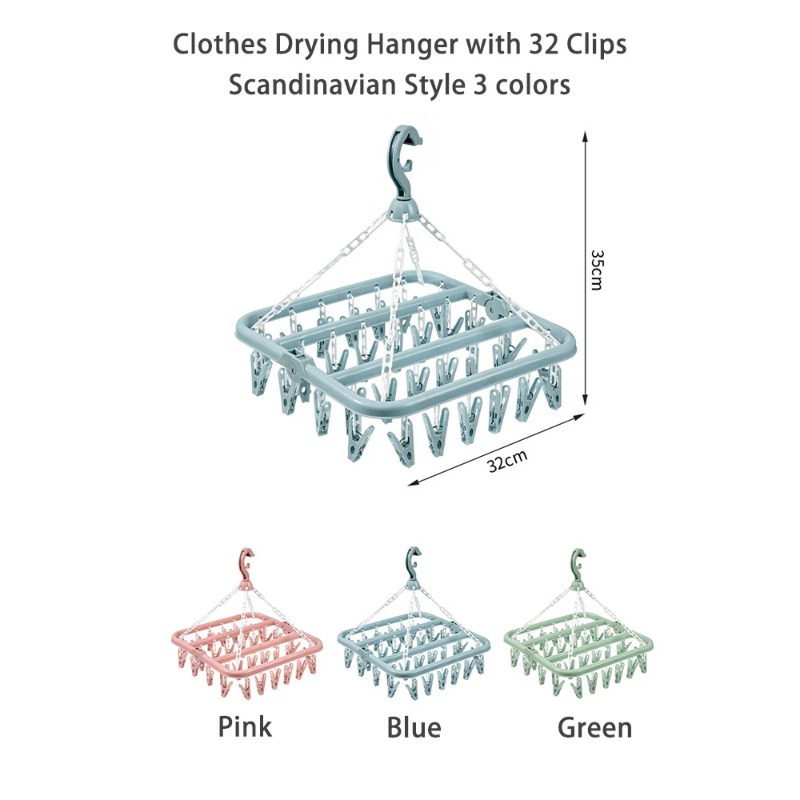 32 Klipsli Elbise Kurutma Askı - Baby Clothing Hanging Rack incelemesi ve fiyatı